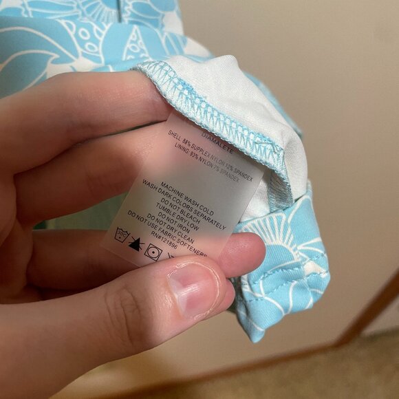 Title Nine Cirque De La Vie Blue Floral Strappy Criss Cross Back Dress Twiggy - Picture 12 of 13